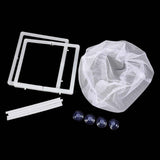 2 Pack Fish Incubator Mesh Box Aquarium, 6.3" x 5.51" x 5.91" Breeder Box for Fish Tank White Nylon Mesh Fishes Breeder Boxes for Aquarium Juvenile Fishes Separation Net Fry Hatchery with Suction Cups