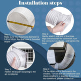 5.9 Inch Portable Air Conditioner Exhaust Hose Coupler, Mobile AC Unit Tube Connector, AC Hose Extension Connector Air Conditioning Accessories for AC Exhaust Hose Coupler Extension (Square)