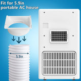 5.9 Inch Portable Air Conditioner Exhaust Hose Coupler, Mobile AC Unit Tube Connector, AC Hose Extension Connector Air Conditioning Accessories for AC Exhaust Hose Coupler Extension (Square)