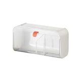 White Storage Box with Lid for Cotton Swabs Cotton Pads Toothpicks Household Organizer