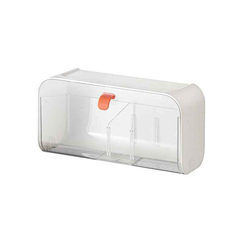 White Storage Box with Lid for Cotton Swabs Cotton Pads Toothpicks Household Organizer