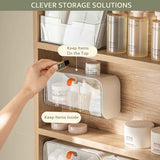 White Storage Box with Lid for Cotton Swabs Cotton Pads Toothpicks Household Organizer