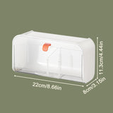 White Storage Box with Lid for Cotton Swabs Cotton Pads Toothpicks Household Organizer