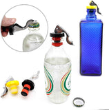 6 Pack Silicone Vacuum Bottle Stoppers Red Yellow Black for Wine Champagne Beer Whisky Soft Drinks Water Airtight Reusable