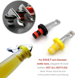 6 Pack Silicone Vacuum Bottle Stoppers Red Yellow Black for Wine Champagne Beer Whisky Soft Drinks Water Airtight Reusable