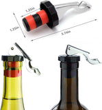 6 Pack Silicone Vacuum Bottle Stoppers Red Yellow Black for Wine Champagne Beer Whisky Soft Drinks Water Airtight Reusable