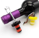 6 Pack Silicone Vacuum Bottle Stoppers Red Yellow Black for Wine Champagne Beer Whisky Soft Drinks Water Airtight Reusable