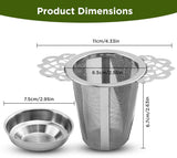 2 Pack Stainless Steel Tea Strainers for Loose Leaf Tea - Reusable Tea Filters