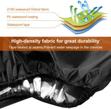 2 Pack Waterproof Outdoor Furniture Covers for Garden Cushions Stacking Chairs Black