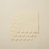 200 Pack Cocktail Napkin 2-Ply Scalloped Edged Dessert Napkins Folded 5 x 5 Inches Disposable Napkins for Dinner Wedding Birthday Party Bridal Anniversary Recepti Event (Milky-White)