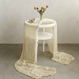 Cheesecloth Table Runner - 10FT Natural Linen Beige Gauze Fabric Table Decor for Wedding, Party, Dinner, Farmhouse or Boho Rustic Events