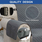 Couch Covers for 3 Cushion with Pockets and Non Slip Straps Water Resistant Sofa Slipcovers for Living Room Soft Thick Furniture Protector for Pets Dogs Kids (Large, Dark Gray)