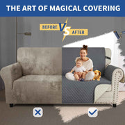 Couch Covers for 3 Cushion with Pockets and Non Slip Straps Water Resistant Sofa Slipcovers for Living Room Soft Thick Furniture Protector for Pets Dogs Kids (Large, Dark Gray)
