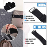 Reversible Sofa Cover for 3 Cushion Couch Water Resistant Couch Cover for Dogs Non Slip Furniture Protector Cover with Elastic Strap for Pet Cat (Seat Width: 66", Grey/Beige)