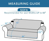 Reversible Sofa Cover for 3 Cushion Couch Water Resistant Couch Cover for Dogs Non Slip Furniture Protector Cover with Elastic Strap for Pet Cat (Seat Width: 66", Grey/Beige)