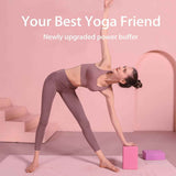™ Yoga Block (Set of 2) LxWxH :9"x3"x6" Supportive Latex Free EVA Foam High Density Soft Non-Slip Surface for Yoga Pilates Meditation Balance Exercise