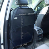 Car Seat Protector Large Kick Mat 2 Pack Durable Water Resistant Auto Seat Back Covers with 2 Mesh Pockets Protection Against Dust Mud Scratches (Black, 2-Pack)
