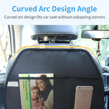 Car Seat Protector Large Kick Mat 2 Pack Durable Water Resistant Auto Seat Back Covers with 2 Mesh Pockets Protection Against Dust Mud Scratches (Black, 2-Pack)