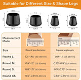 Silicone Chair Leg Floor Protectors Extra Small 24PCS - Furniture Felt Silicone Integrated Chair Foot Covers/Dark-Black/Rubber - Protect Floors from Scratches,Reduce Noise