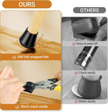 Silicone Chair Leg Floor Protectors Extra Small 24PCS - Furniture Felt Silicone Integrated Chair Foot Covers/Dark-Black/Rubber - Protect Floors from Scratches,Reduce Noise