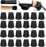 Silicone Chair Leg Floor Protectors Extra Small 24PCS - Furniture Felt Silicone Integrated Chair Foot Covers/Dark-Black/Rubber - Protect Floors from Scratches,Reduce Noise