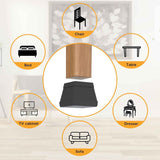 16 PCS Square Silicone Chair Leg Floor Protector, Chair Leg Cover, Furniture Leg Protector, Mobile Table and Chair Leg Cover, Protect The Floor from Scratches,1.5",Black.