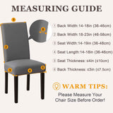 Dining Chair Covers,Kitchen Cover,Parsons Slipcover,Spandex Protectors for Room Stretch Chairs Cover Set of 4 -Gray