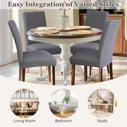 Dining Chair Covers,Kitchen Cover,Parsons Slipcover,Spandex Protectors for Room Stretch Chairs Cover Set of 4 -Gray
