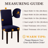 Dining Chair Covers,Kitchen Chair Cover,Parsons Chair Slipcover,Spandex Chair Protectors for Dining Room Stretch Chairs Cover Set of 4 -Navy Blue