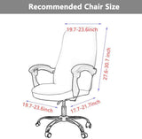 Office Chair Cover with Armrest Covers， Universal Stretch Desk Chair Cover, Computer Chair Slipcovers (Size: L) - Black
