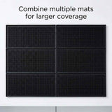 12"x6" Black Rubber Bar Mat – 6 Pack Non-Slip Drainage Pad for Coffee Stations, Home Bars & Kitchens