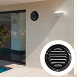 4" Black Soffit Vent Cover with Screen Mesh, 10 Pack Round Metal Air Vent Louver, 5-11/16" Diameter Grill Cover, Round HVAC Vents