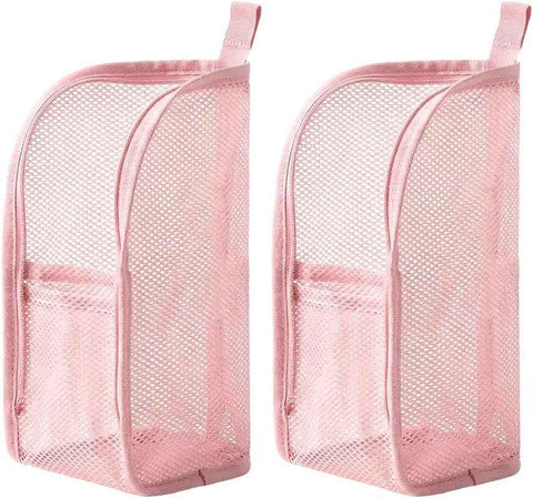 Standing Toiletry Bag, 2026 New EVA Mesh Large Capacity Cosmetic Waterproof Bag, Upgrade Portable Lightweight Travel Toiletry Bag Water Resistant Toiletries Storage Bag (Pink X2)