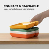Sauce Separated Plate, 2026 New Plastic Dumpling Plates with Sauce Compartment, Upgrade Dumpling Plate with Dipping Saucer Chip and Dip Serving Dish Small Dip Tray for Appetizer (White)