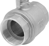2 Pcs Ball Valve 1" NPT Female 304 Stainless Steel Full Port for Water, Oil, and Gas (1000 PSI)