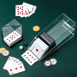 Blackjack Shoe and Discard Tray Clear Acrylic Blackjack Dealing Shoe Card Dispenser for Playing Cards Discard Holder Trays for Game Poker Accessories(6 Deck)