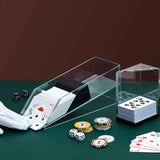 Blackjack Shoe and Discard Tray Clear Acrylic Blackjack Dealing Shoe Card Dispenser for Playing Cards Discard Holder Trays for Game Poker Accessories(6 Deck)