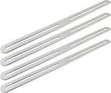 Adjustable Straight Brace Flat Mending Plates for Wood Stainless Steel Straight Bracket with Slot for Board, Bed Frame and Furniture, Silver, 14" x 0.95" -4pcs