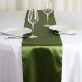 Efavormart 10 PCS 12"x108" Olive Green Satin Table Runner