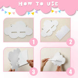 3 Pcs Floating Cloud Shelves for Wall White Wavy Small Floating Shelves for Bathroom Living Room Bedroom Corner Nursery Decor