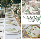 150 Pcs Satin Napkin Bulk 17 x 17 Inch Square Silk Table Napkin Soft Dinner Napkins Decor Elegant Satin Weddings Party Napkin for Wedding Parties Banquet Restaurant Decoration Supplies (Sage Green)