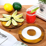 Bar Glass Rimmer for Margarita and Cocktail Sugar and Salt Wooden Rimmer with Lid for Wide Glasses up to 5 Inch, Bar Cart Accessories Bartender Tool Salt Storage