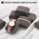 12pcs Bracelet Watch Pillow Velvet Jewelry Display Pillows Cushion Pad Watch Storage Pillow for Watch Box Grey