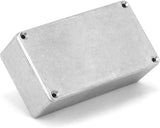 125B/1590N1 Aluminium Stomp Box Enclosures, 122 x 66 x 39.5 mm, Unfinished DIY Guitar Pedal Cases with Screws and Rubber Mats, 3 Pcs