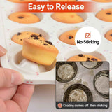 Mini Cupcake Pans, Mini Loaf Pan, Easy to Handle for Baking Mini Muffins, Mini Cupcakes, Mini Egg Bites, Mini Bread, Mini Loaf, Mini Meatloaf