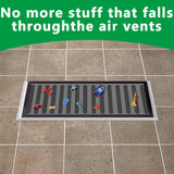 8 Pack Floor Register Screen Vent Mesh, 4 x 10 Inch Plastic Rectangle Air Vent Screen Cover, Magnetic PVC Vent Mesh Cover for Ceiling Wall Floor Catch Debris Hair Dust