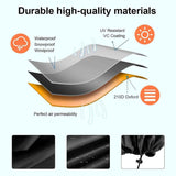 55 Gallon Drum Cover, 210D Oxford Cloth Water Storage Barrel Cover, 25 x 37 Inch Outdoor Waterproof Rain Snow Bucket lid with Drawstring, UV Protection, Anti Dust(2 Pcs)