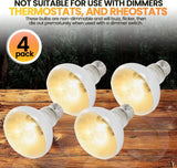 (4-Pack) Reptile Bowls and 100W UVA Heat Lamp Bulbs, (2-Pack) Water and Food Bowls and 4-Pack Reptile Heat Lamp Bulbs