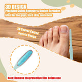3PCS Precision Callus Remover & Bunion Scrubber for Toe Gaps, 2 Style Toe Callus Remover & Foot File Exfoliator with Compact Design for Pedicures and Sensitive Areas