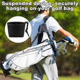 Golf Ball Cleaner Pouch with Belt Clip, 2-in-1 Waterproof Golf Ball Washing Bag, Leak-Proof Microfiber Inner Lining, Portable Golf Club Groove Cleaner Accessory, Practical Golfing Gift for Men & Women